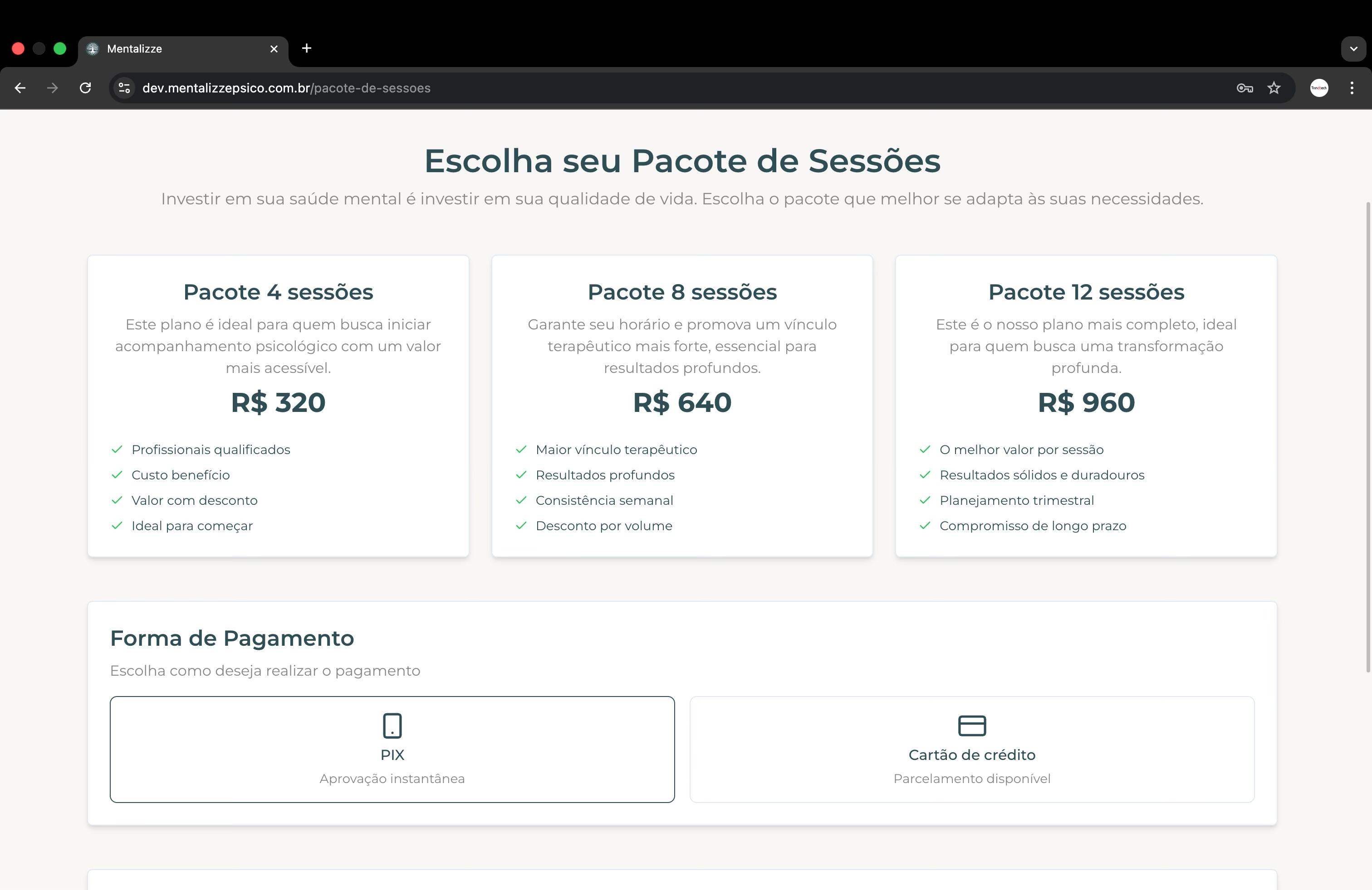 Passo 2: Escolha seu plano